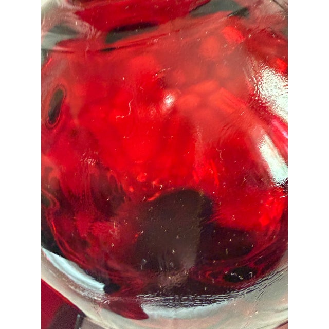 Anchor Hocking Wheaton Co. 1970 Honeycomb Decanter & 6 Anchor Hocking Shot Glasses For Sale - Image 4 of 12