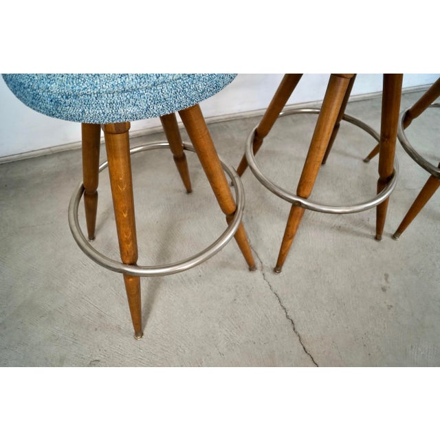 1960’s Mid-Century Modern Bentwood Bar Stools - Set of 3 For Sale - Image 9 of 12