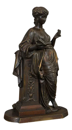 1920 Female Antique Bronze Figure After Moreau