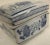 Vintage 1900s Chinese Hand Painted Blue & White Porcelain Lidded Trinket Box For Sale - Image 4 of 12