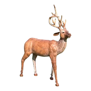 Leather Clad Deer Wildlife Sculpture