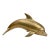 Vintage Large Brass Mid Century Dolphin Figurine Sculpture, 14" For Sale