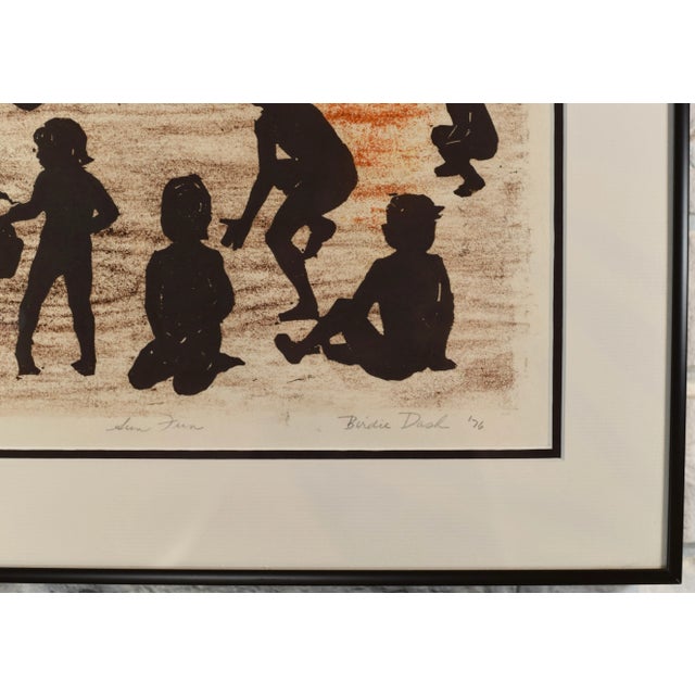 Black Mid Century Modern Birdie Dash Signed Numbered Party Original Print For Sale - Image 8 of 13