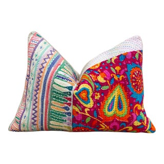 Daivika Antique Tribal Grain Sack Pillow For Sale