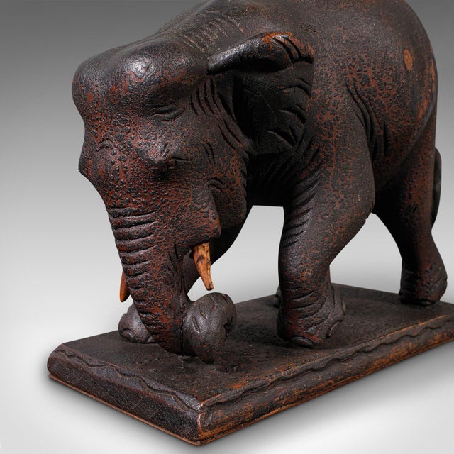 Brown 1900's Pair of Antique Elephant Bookends For Sale - Image 8 of 12