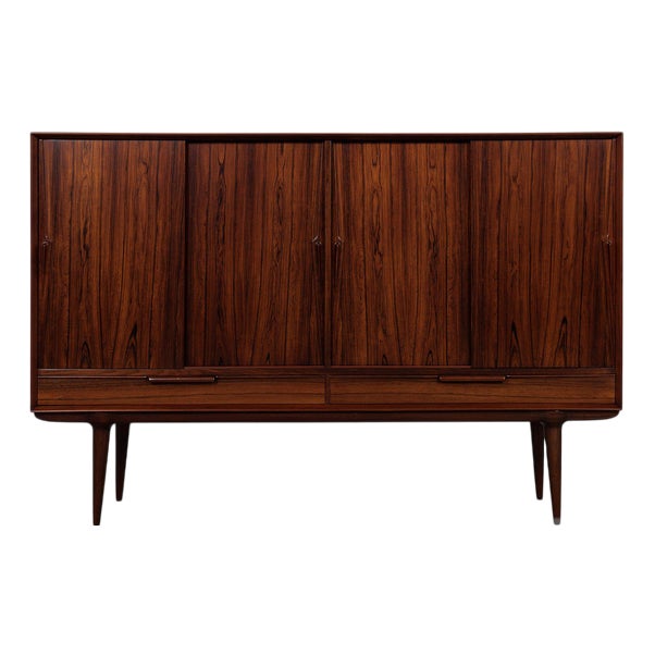 Midcentury Modern Danish Model 13 Highboard in Rosewood by Omann Jun, 1960s For Sale