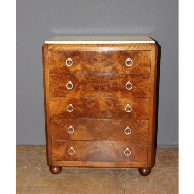 Art Deco Walnut Chest of Drawers, 1930 For Sale - Image 11 of 11