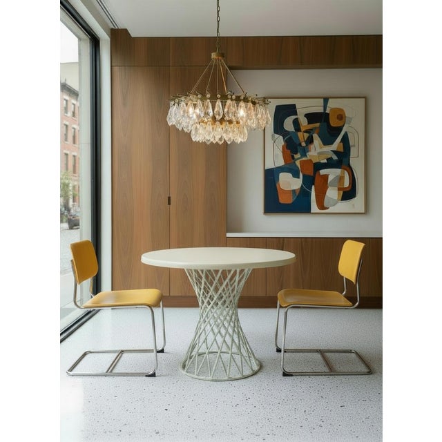 Vintage 1970s Fiberglass Pedestal Dining Table For Sale - Image 4 of 5