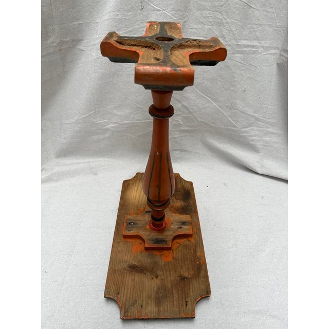 Wood Pedestal Drinks Table For Sale - Image 9 of 12