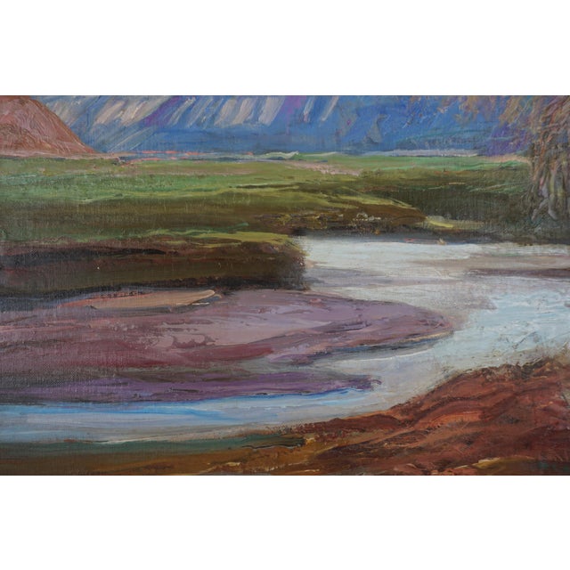 Post War American Impressionist Southwest Landscape "Taos Splendor" by Walter A. Bailey For Sale - Image 14 of 16