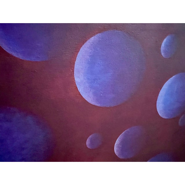 Pop Art Paul Brach, Spheres Blue Bolero Pop Art Abstract Oil Painting New York School For Sale - Image 3 of 13
