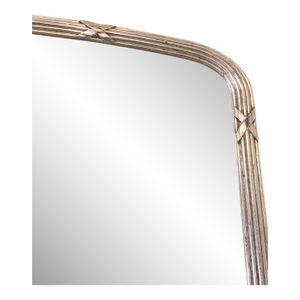 Antique 19thC French Silver Gilt Mirror