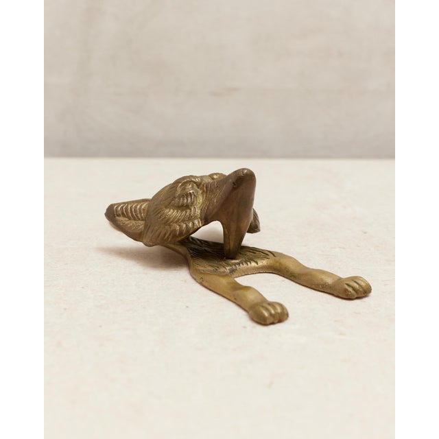 1960s Wolf or Fox Solid Brass Door Knocker For Sale - Image 14 of 15