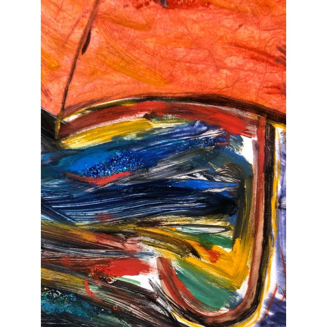 Mixed media monotype or monoprint works with hand painting, chine colle, applied glitter. From Cheryl Pelavin Editions...