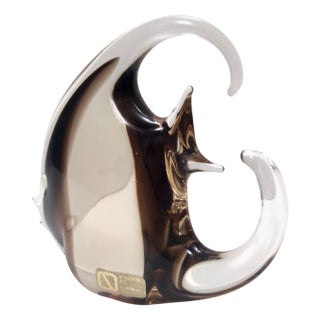 Postmodern Brown Murano Glass Fish Figure by Vincenzo Nason, Italy, 1970s For Sale