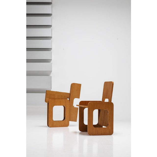 Wood La Prora Chairs from Anonima, Set of 2 For Sale - Image 7 of 9