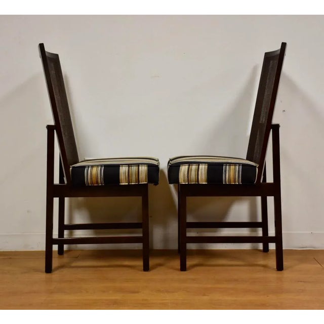 Wood 1950s Ebonized Dining Chairs - Set of 6 For Sale - Image 7 of 11
