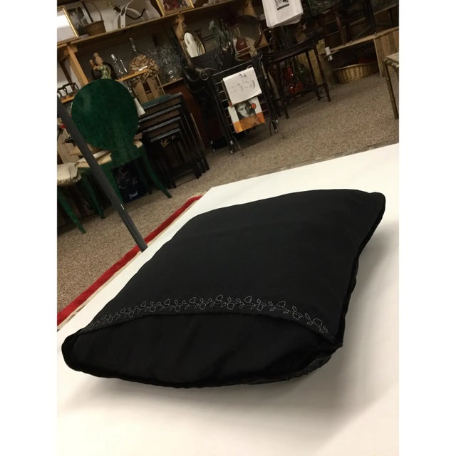 Vintage Artisan Silk Tie Accent Pillow For Sale - Image 11 of 12