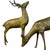 Stunning set of 2 vintage brass deer figurines. This set is larger than many, measuring 12-1/2" & 8" tall & weighing about...