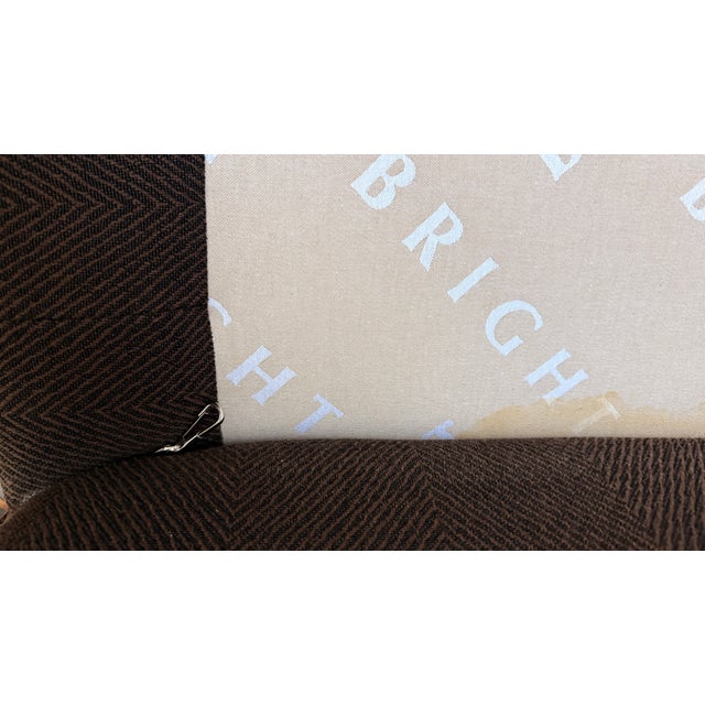 Bright Chair Company Upholstered Herringbone Chaise Daybed With Bolsters For Sale - Image 11 of 15