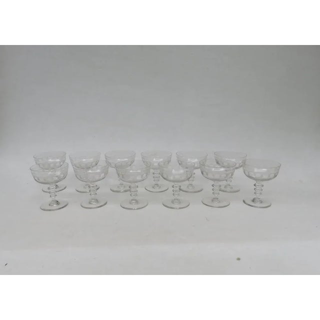 Antique French Champagne Glasses, Set of 12 For Sale - Image 4 of 16