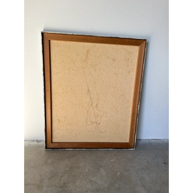 1970s Vintage Read Abstract Sailboats Oil Painting For Sale - Image 12 of 13