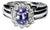 Late 20th Century 14K White Gold Solitaire Tanzanite Diamond Ring, Size 6.5 For Sale