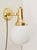 Vintage Art Deco Wall Lamp in Brass and Glass, 1920s For Sale - Image 3 of 10
