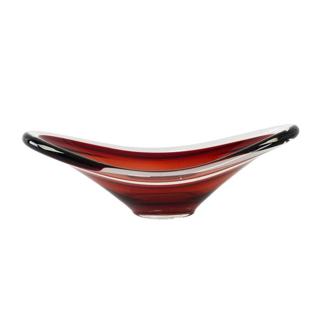 Vintage Italian Ruby Platter in Murano Glass, 1960s For Sale - Image 9 of 9