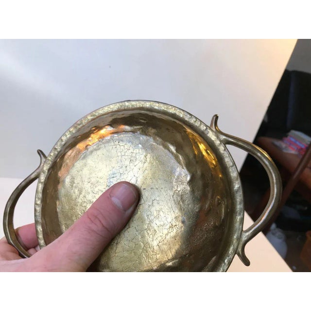 Metal Art Deco Scandinavian Bronze Bowl, 1930s For Sale - Image 7 of 8