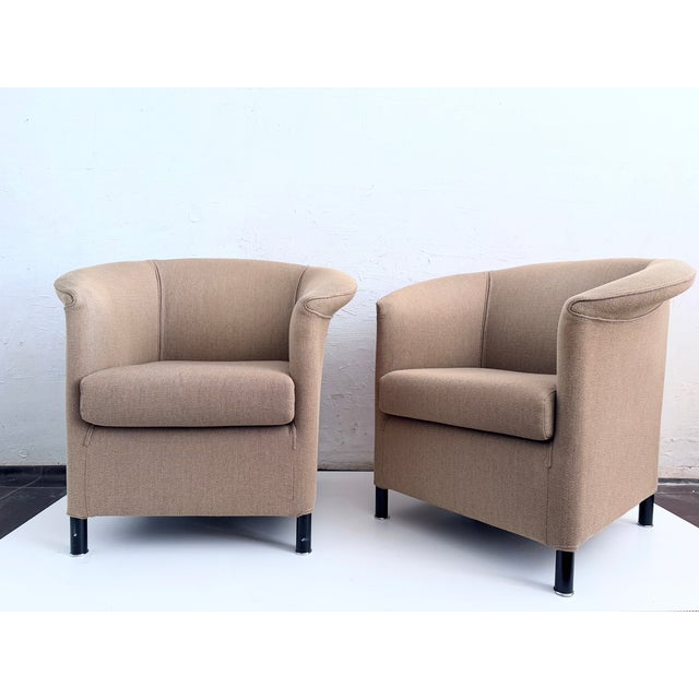 Textile Vintage Aura Armchairs by Paolo Piva for Wittmann, 1980s, Set of 2 For Sale - Image 7 of 18