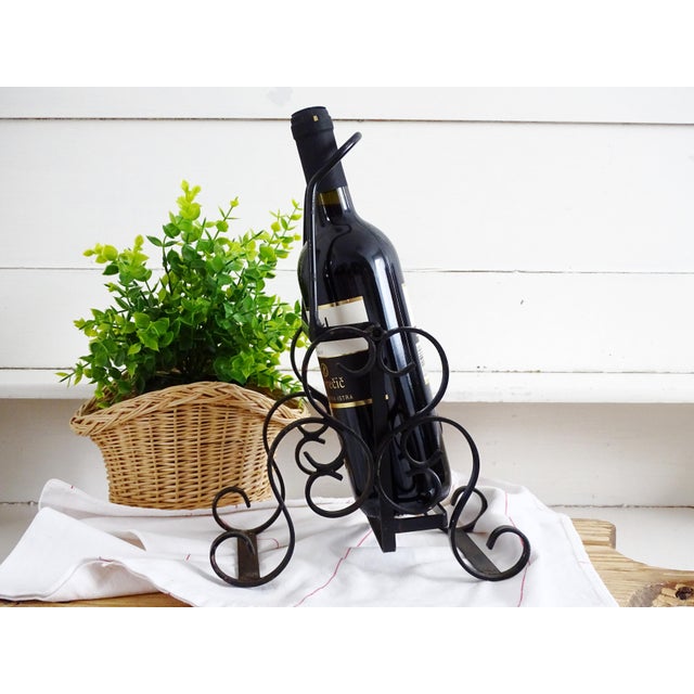 1960s Wrought Iron Wine Bottle Holder, Bottle Rack For Sale - Image 10 of 10