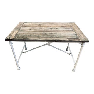 Restoration Hardware Desk Reclaimed Solid Wood & Iron 48” (9 Available) For Sale
