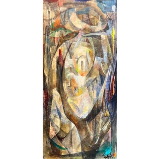 Vivaldo Martini, Abstract Composition No.4, Oil on Canvas For Sale