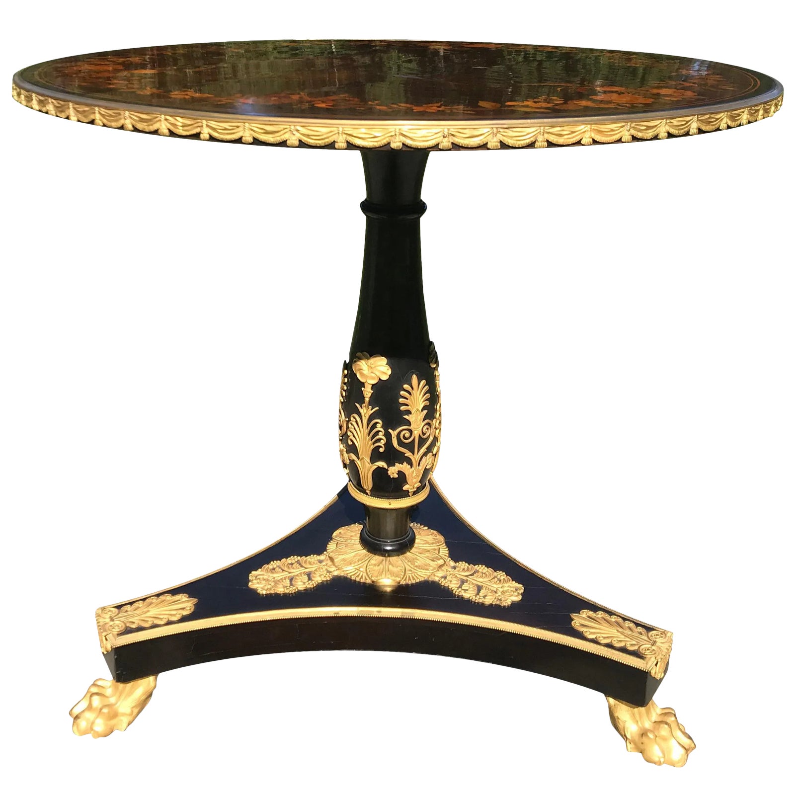 Ormolu Mounted Side Table | Chairish