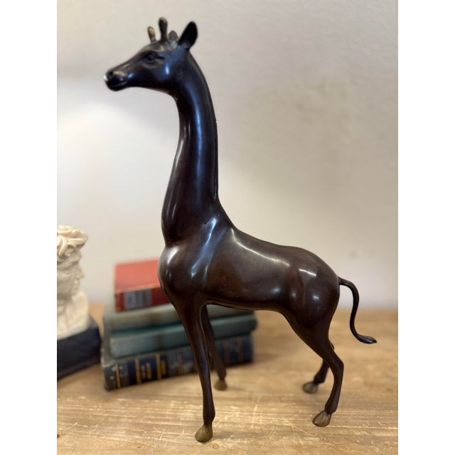 1950s African Bronze Giraffe For Sale - Image 4 of 6
