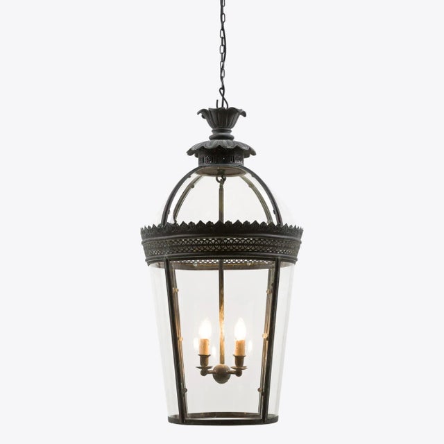 Large Bronze Verdigris Byron Lantern from Pure White Lines For Sale - Image 11 of 11