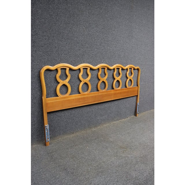 Early 20th Century French Provincial King Headboard With Openwork Scroll Detail For Sale - Image 5 of 8