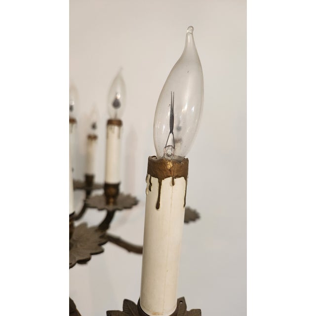 Monumental Brass Figural Maiden 13-Light Candelabrum, Circa 1960s For Sale In New York - Image 6 of 18