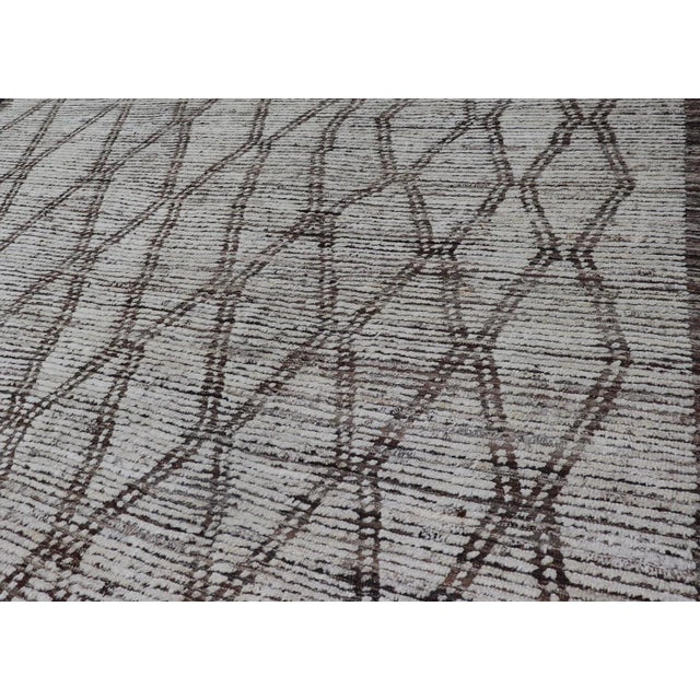 Textile Tribal Moroccan Rug by Keivan Woven Arts With Intricate Diamond Pattern For Sale - Image 7 of 12