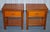 Vintage French Style Hardwood Nightstands, Set of 2 For Sale - Image 4 of 15