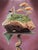Surrealism Version 3 by 3rd Version (Ben Patterson) | Oil on Cradled Wood Panel Surreal landscape with a creature and mushroom. For Sale - Image 3 of 10