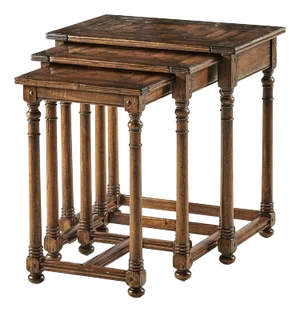Contemporary Jacobean Style Nest of Tables - 3 Pieces