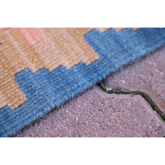 1990s 1990s Scandinavian Blue Cappadocia Kilim Rug For Sale - Image 5 of 9