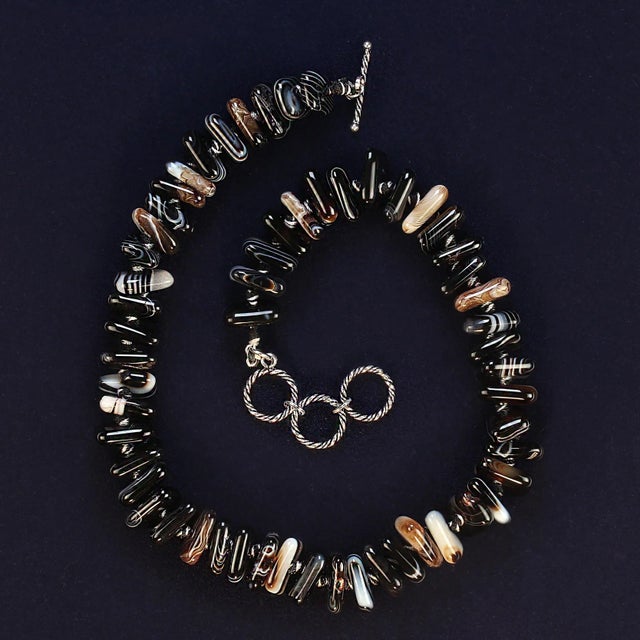 Black Agate Necklace For Sale - Image 4 of 6