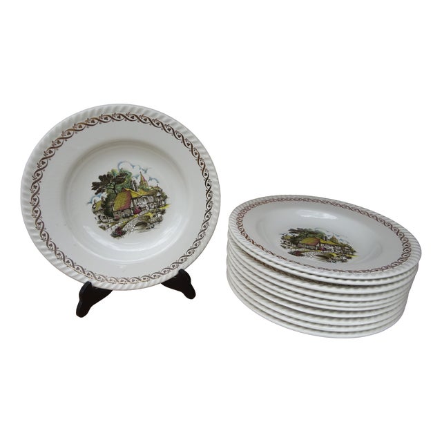 Soup Plates in Lunéville Earthenware from Keller & Guerin, 1890s, Set of 11 For Sale