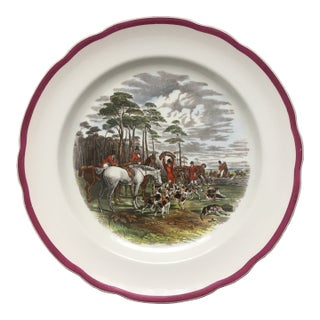 Vintage Spode English Fox Hunting Plate For Sale