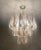 Off-white 1970s Lucite and Chrome Waterfall Petal Chandelier For Sale - Image 8 of 9