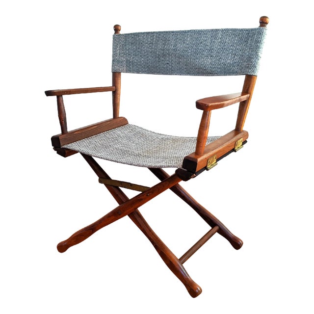 Walnut Mid-Century Director's Chair - By Gold Medal Furniture For Sale