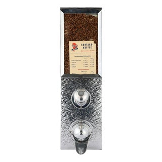 Vintage German Coffee Bean Dispenser with Chrome Front by Otto Kind, 1950s For Sale